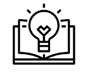 An icon depicting a book with an open page, from which a lightbulb is emerging. Inside the lightbulb is a symbol resembling a key, representing knowledge and independence. The lightbulb symbolizes the idea of independent access to graphical content without further assistance.