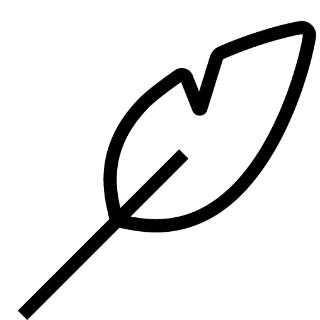 An icon featuring a stylized leaf, representing the discretion of ARx Vision.